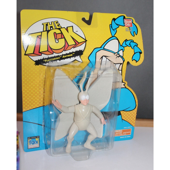 The Tick Television Series Fluttering Arthur Bandai Vintage Toy 1994 Sealed - Picture 2 of 7